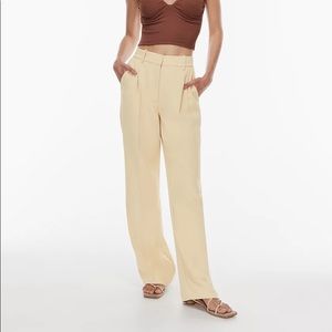 Aritzia Wilfred Effortless Pant in Flax Beige Short